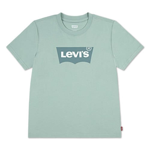 Levi's T-shirt groen Jongens Katoen Ronde hals Logo - maat 152 afbeelding