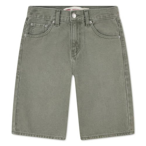 Levi's skate short green denim Denim short Groen Effen - maat 152 afbeelding