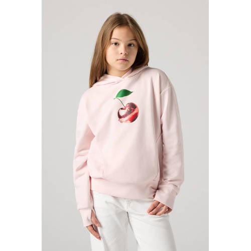 Levi's hoodie lichtroze Sweater Printopdruk - maat 164 afbeelding