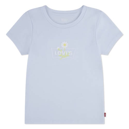 Levi's T-shirt lichtblauw Meisjes Katoen Ronde hals Printopdruk - maat 140 afbeelding