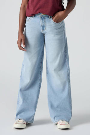 high waist baggy jeans medium blue denim