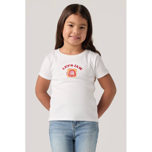 Levi's T-shirt wit Meisjes Katoen Ronde hals Printopdruk - maat 158 afbeelding