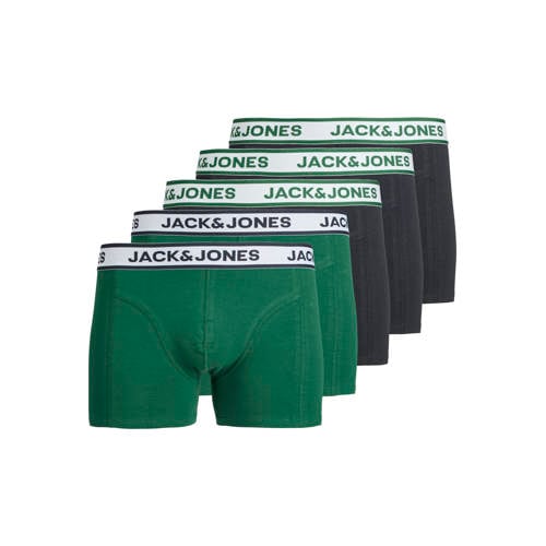 JACK & JONES JUNIOR boxershort - set van 5 groen/zwart Jongens Stretchkatoen - maat 140 afbeelding