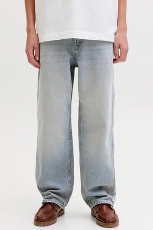 JJIALEX JJNORREBRO high waist baggy jeans light blue denim