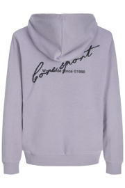 thumbnail: Lilakleurige jongens JACK & JONES JUNIOR hoodie van sweat materiaal met backprint, lange mouwen en capuchon