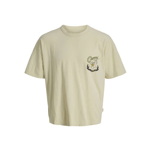 JACK & JONES JUNIOR T-shirt ecru Jongens Katoen Ronde hals Printopdruk - maat 128 afbeelding