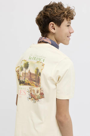 T-shirt met backprint ecru