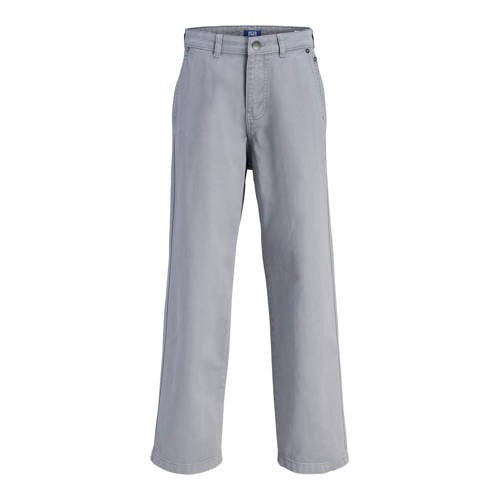 JACK & JONES JUNIOR baggy casual broek grijs Jongens Katoen Effen - maat 170 afbeelding