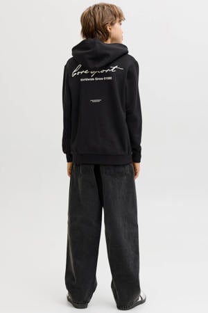 hoodie met backprint zwart