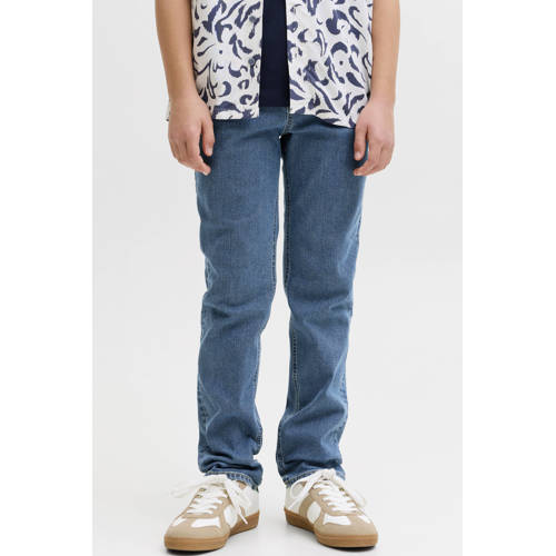 JJ REBEL JUNIOR JREBNOAH JJCRAFT low waist regular fit jeans medium blue denim Blauw Jongens Stretchdenim - maat 140 afbeelding