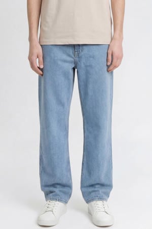 JREBLEO JJCRAFT high waist baggy jeans medium blue denim