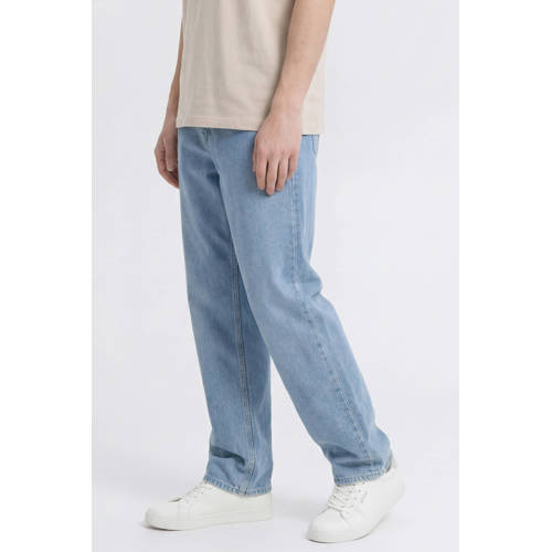 JJ REBEL JUNIOR JREBLEO JJCRAFT high waist baggy jeans medium blue denim Blauw - maat 140 afbeelding