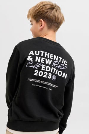 sweater met backprint zwart