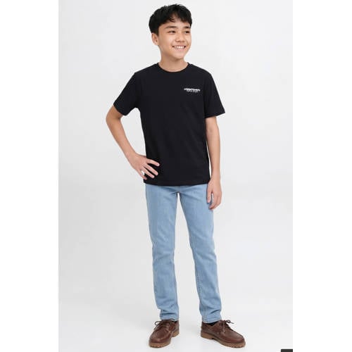 JJ REBEL JUNIOR JREBNOAH JJCRAFT low waist regular fit jeans light blue denim Blauw Jongens Stretchdenim - maat 176 afbeelding