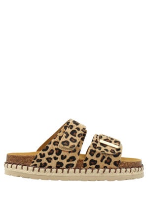 sandalen bruin/panterprint