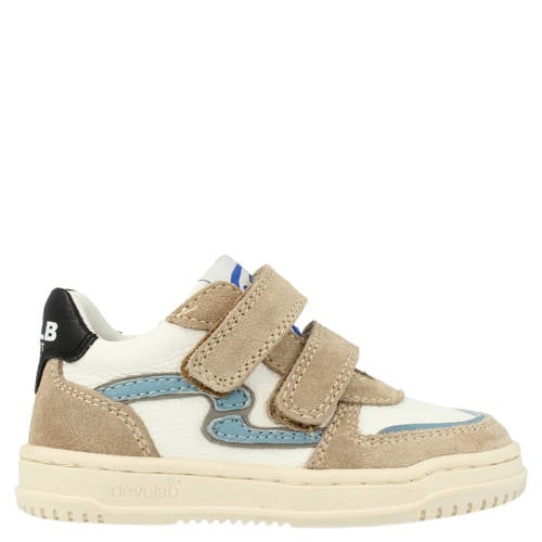 Develab leren sneakers beige/blauw Jongens Leer - maat 27 afbeelding