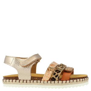 sandalen goud/panterprint