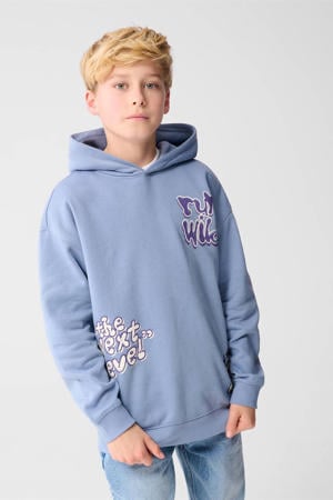 relaxed hoodie lichtblauw