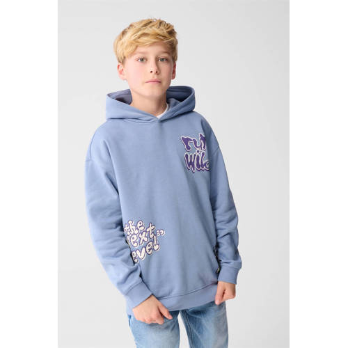 Shoeby hoodie lichtblauw Sweater Tekst - maat 134/140 afbeelding