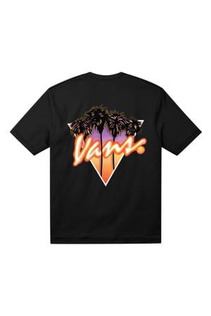 T-shirt met backprint zwart
