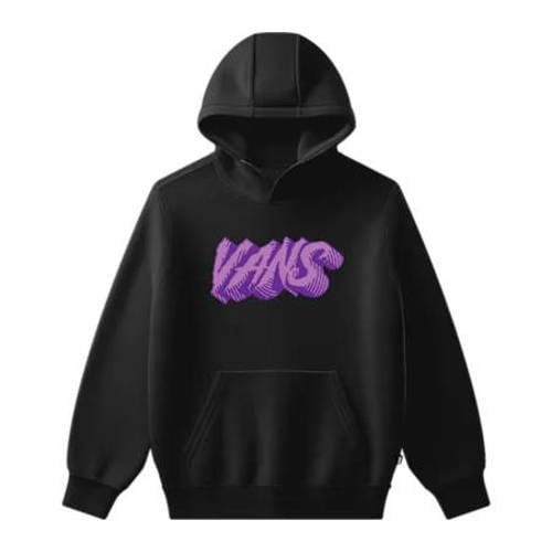 VANS hoodie zwart Sweater Jongens/Meisjes Katoen Capuchon Logo - maat 176 (XL) afbeelding