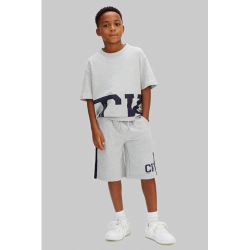 Calvin Klein relaxed sweatshort grijs melange Korte broek Gemêleerd - maat 152 afbeelding
