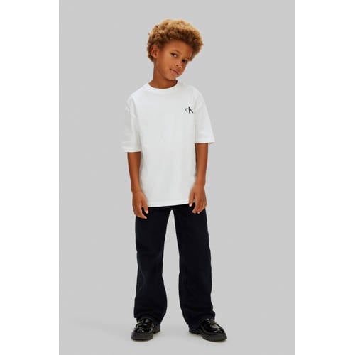 Calvin Klein T-shirt wit Jongens Katoen Ronde hals Effen - maat 128 afbeelding