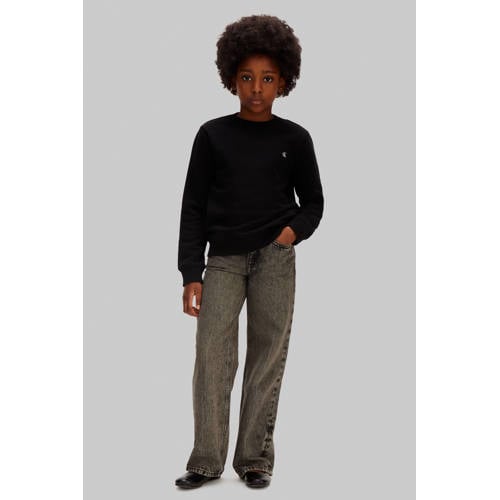 Calvin Klein sweater zwart Effen - maat 176 | Sweater van Calvin Klein afbeelding
