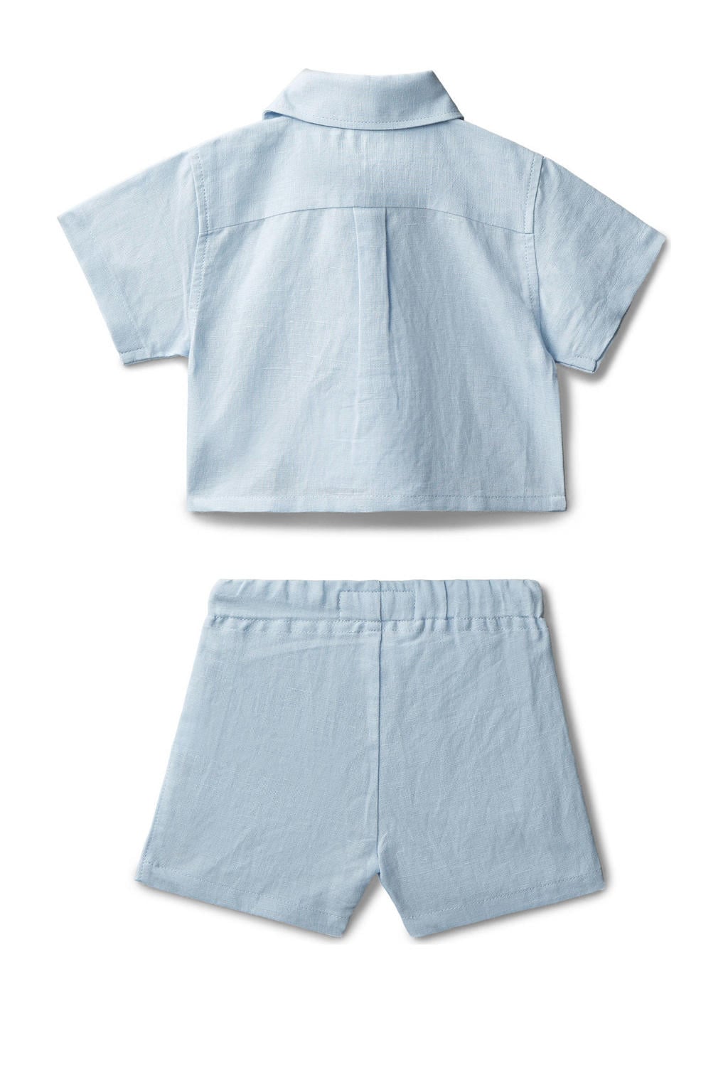 Calvin Klein baby overhemd + korte broek lichtblauw