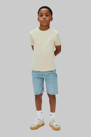 barrel short medium blue denim
