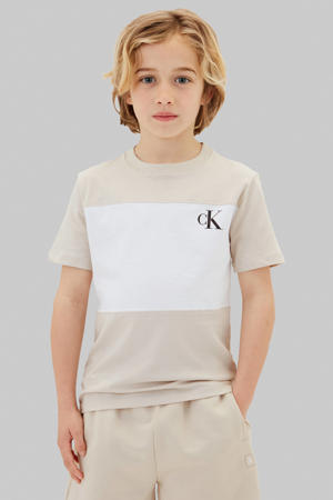 T-shirt - beige/zwart (set van 2)