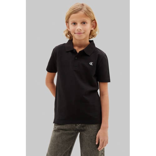 Calvin Klein polo zwart Jongens Katoen Polokraag Effen - maat 140 afbeelding