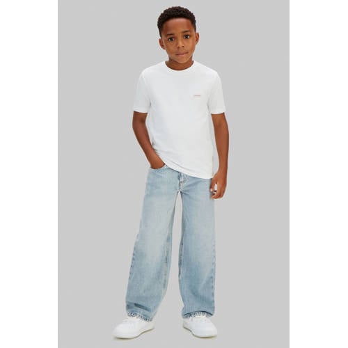 Calvin Klein T-shirt wit Jongens Katoen Ronde hals Effen - maat 164 afbeelding