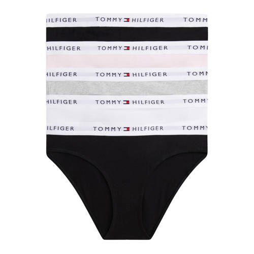 Tommy Hilfiger slip - set van 5 zwart/multicolor Meisjes Stretchkatoen - maat 152/164 afbeelding