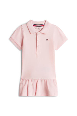 korte pique jurk roze