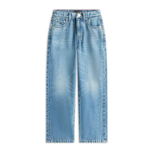Tommy Hilfiger loose fit jeans medium blue denim Blauw Effen - maat 164 afbeelding