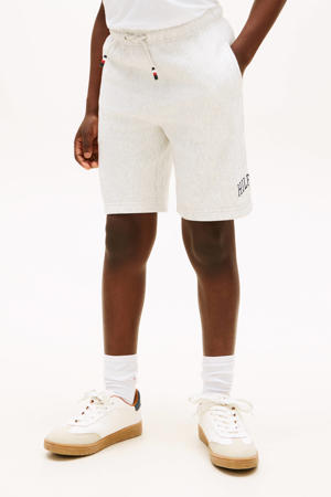 wide leg sweatshort grijs melange