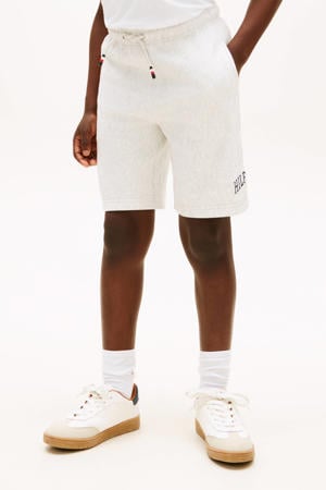 wide leg sweatshort grijs melange