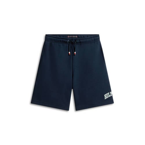 Tommy Hilfiger wide leg sweatshort donkerblauw Korte broek Effen - maat 116 afbeelding