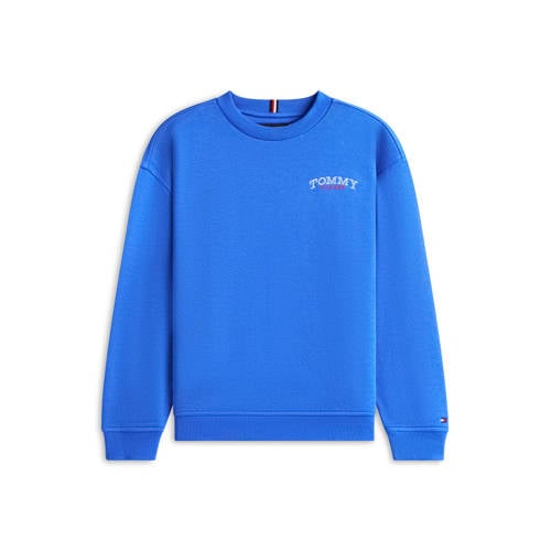 Tommy Hilfiger sweater blauw Effen - maat 122 | Sweater van Tommy Hilfiger afbeelding