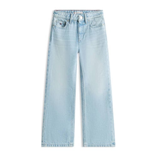 Tommy Hilfiger flared jeans light blue denim Blauw Effen - maat 128 afbeelding