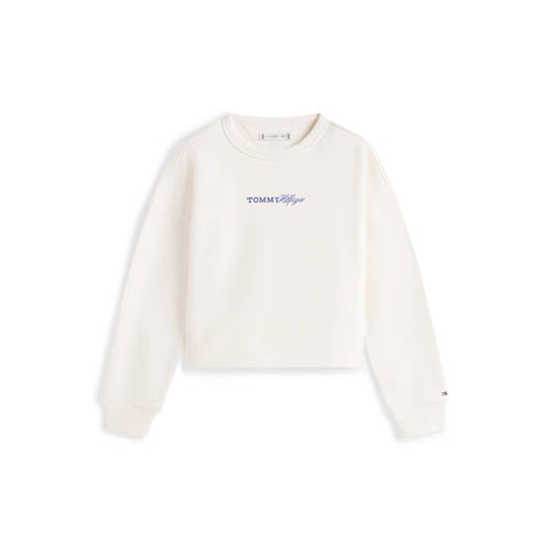 Tommy Hilfiger sweater wit Tekst - maat 164 | Sweater van Tommy Hilfiger afbeelding