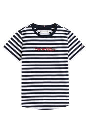 thumbnail: Tommy Hilfiger T-shirt + sweatshort donkerblauw/wit