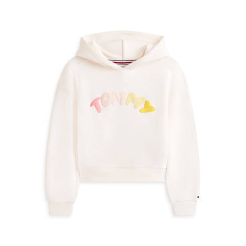 Tommy Hilfiger hoodie wit Sweater Logo - maat 110 | Sweater van Tommy Hilfiger afbeelding