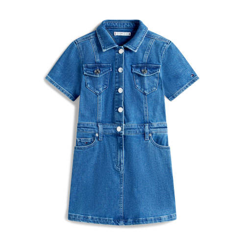 Tommy Hilfiger spijkerjurk medium blue denim Blauw Effen - maat 176 afbeelding