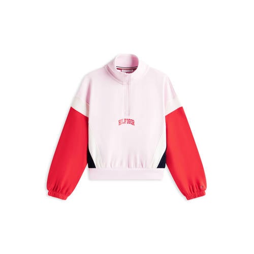 Tommy Hilfiger sweater roze Meerkleurig - maat 140 afbeelding