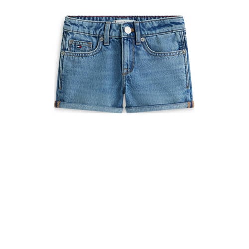 Tommy Hilfiger denim skinny short medium blue denim Korte broek Blauw Effen - maat 140 afbeelding