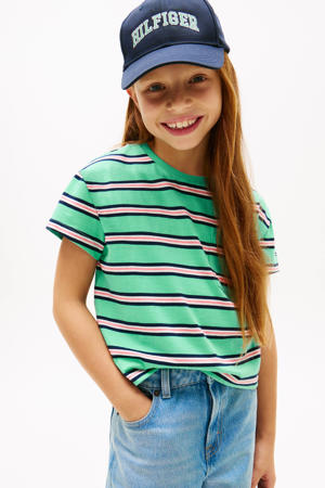 gestreepte T-shirt groen