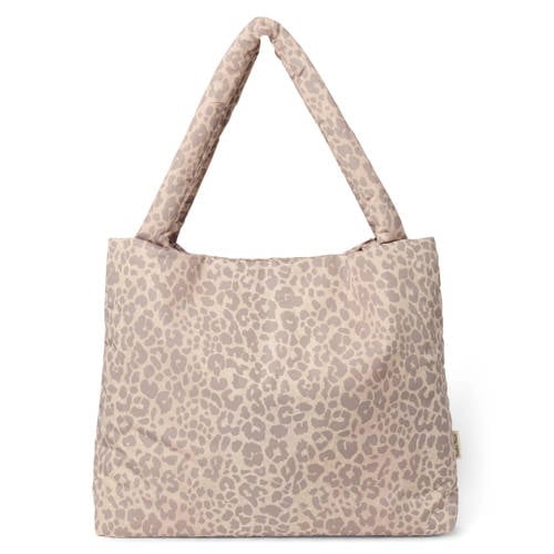 Studio Noos luiertas Puffy Leopard Mom Bag beige Panterprint afbeelding