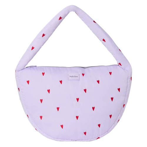 Studio Noos crossbody tas Puffy Hearts paars Dames Polyester Effen afbeelding